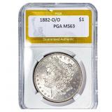 1882-O/O Morgan Silver Dollar PGA MS63