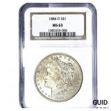 1884-O Morgan Silver Dollar NGC MS63