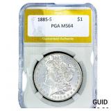 1885-S Morgan Silver Dollar PGA MS64