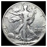 1929-S Silver Walking Liberty Half Dollar NEARLY U