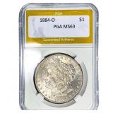 1884-O Morgan Silver Dollar PGA MS63