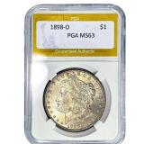 1898-O Morgan Silver Dollar PGA MS63