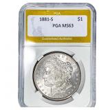 1881-S Morgan Silver Dollar PGA MS63