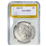1927-D Silver Peace Dollar PGA MS64