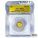 Egyptian 1/200th oz Gold Scarab ICG