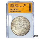1878-CC Morgan Silver Dollar SGS MS63