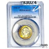 1946-D Washington Silver Quarter PCGS MS66