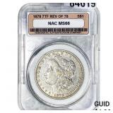 1878 7TF Morgan Silver Dollar NAC MS66