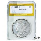 1887-S Morgan Silver Dollar PGA MS63