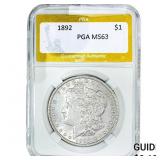 1892 Morgan Silver Dollar PGA MS63