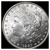 1887 Morgan Silver Dollar NEARLY UNCIRCULATED