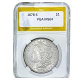 1878-S Morgan Silver Dollar PGA MS64