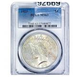 1923 Silver Peace Dollar PCGS MS63