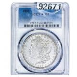 1892 Morgan Silver Dollar PCGS AU53