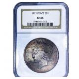 1921 Silver Peace Dollar NGC XF45