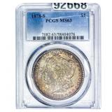 1878-S Morgan Silver Dollar PCGS MS63