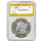 1899 Morgan Silver Dollar PGA MS64 PL