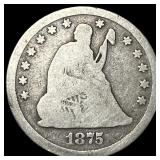 1875 Seated Liberty Quarter CHOICE PROOF