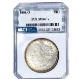 1884-O Morgan Silver Dollar PCI MS67+