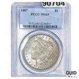 1887 Morgan Silver Dollar PCGS MS64