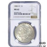 1882-CC Morgan Silver Dollar NGC MS62