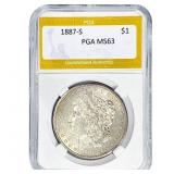 1887-S Morgan Silver Dollar PGA MS63