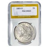 1883-O Morgan Silver Dollar PGA MS63