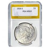 1926-S Silver Peace Dollar PGA MS63