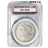 1878 7TF Morgan Silver Dollar NAC MS66