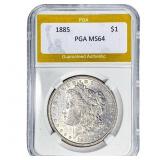 1885 Morgan Silver Dollar PGA MS64
