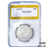 1873-S Seated Liberty Half Dollar PGA MS63