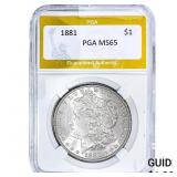 1881 Morgan Silver Dollar PGA MS65