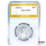 1933-S Walking Liberty Half Dollar PGA AU58