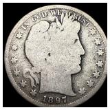 1897 Barber Half Dollar NICELY CIRCULATED
