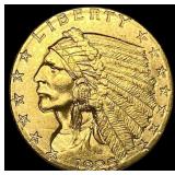 1925-D Gold Indian Head $2.5 Quarter Eagle UNCIRCU