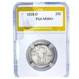 1928-D Standing Liberty Quarter PGA MS64+