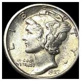 1927-S Silver Mercury Dime CHOICE AU