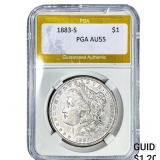 1883-S Morgan Silver Dollar PGA AU55