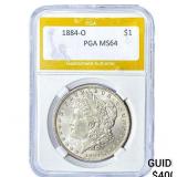 1884-O Morgan Silver Dollar PGA MS64