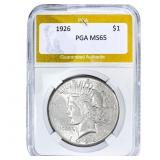 1926 Silver Peace Dollar PGA MS65