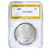 1881 Morgan Silver Dollar PGA MS65