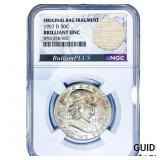 1957-D Franklin Half Dollar NGC BU Orig. Bag Frag.