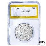 1832 Capped Bust Half Dollar PGA MS63