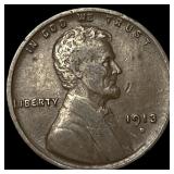 1913-D Lincoln Wheat Cent NEARLY UNCIRCULATED