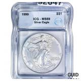 1999 Silver Eagle ICG MS69