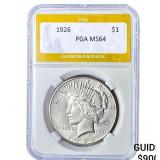1926 Silver Peace Dollar PGA MS64