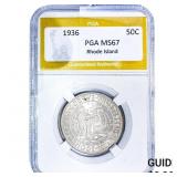 1936 Rhode Island Half Dollar PGA MS67