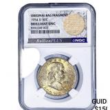 1954-D Franklin Half Dollar NGC BU Orig. Bag Frag.