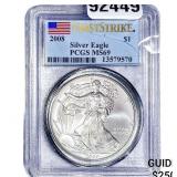 2008 Silver Eagle PCGS MS69