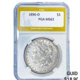 1896-O Morgan Silver Dollar PGA MS63